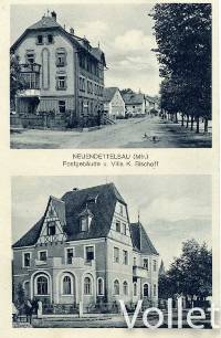 Hauptstra&szlig;e - Gewerbebank und Villa von K. Bischof ca. 1915